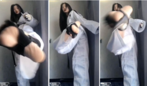 【初柒S】绝美学生主不良少女跆拳道粗口诱惑踹脚靶M强制踹-97LZTD-8343252