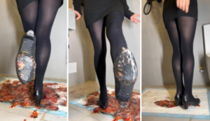 萌棠 黑色空乘小皮鞋踩碎金鱼-97LZTD-8343294