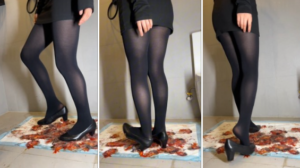 萌棠 黑色空乘小皮鞋踩碎金鱼-97LZTD-8343294