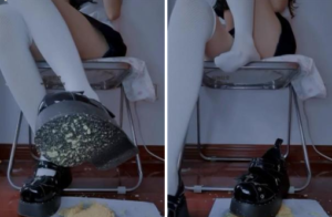 【第一视角】【女神mio】洛丽塔S-白丝皮鞋踩踏食物-97LZTD-8344832