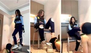 【女生也能很暴力】马术女神脏鞋袜玩狗-97LZTD-8344867