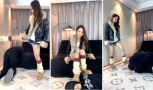 【女生也能很暴力】抽耳光-雪地靴踩-97LZTD-8344894