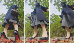 南瓜汤御姐装户外高跟踩小龙虾-97LZTD-8345008