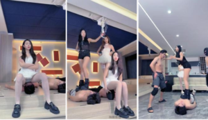 【麋鹿银儿】3S筷子踩手踩头踢裆骑马比赛-97LZTD-8345155