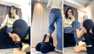 【女生也能很暴力】白袜气味辱-狠抽耳光踩踏-97LZTD-8345263