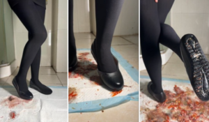 萌棠黑色平底空乘小皮鞋踩碎金鱼-97LZTD-8345299