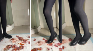 萌棠黑色平底空乘小皮鞋踩碎金鱼-97LZTD-8345299