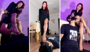 【黛帝】油亮黑丝虐脚下奴【双视角版】-97LZTD-834538945