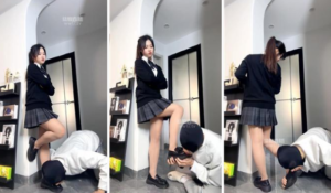 【JonyZ】JK学生主脏皮鞋肉丝踩-97LZTD-834538967