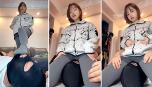 【也狗】掐乳-坐脸+臭脚丫窒息-97LZTD-834538997