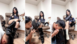 【小饭团】素人长靴捂白袜气味辱-97LZTD-834539051