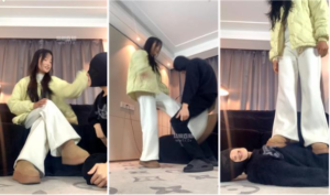 【女生也能很暴力】雪地靴踩踏废物-97LZTD-83453905