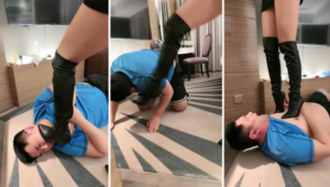 【微甜】高跟长靴踩踏乞丐狗-97LZTD-83453906