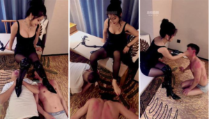 【靖姨】骑马重度鞭打-长靴狠踩【双视角版】-97LZTD-83454126