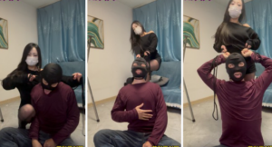 极限掐脖子窒息摇头，三次昏迷，活活掐死勒死吊死-97LZTD-834541332