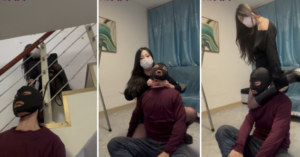 极限掐脖子窒息摇头，三次昏迷，活活掐死勒死吊死-97LZTD-834541332