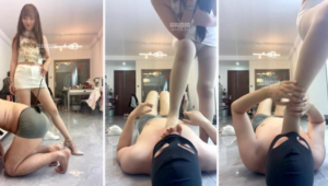 【路子】铆钉高跟+小白鞋白袜虐【双视角版】-97LZTD-834541443