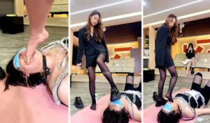 【麋鹿银儿】双S强制女奴踢裆鞭打强迫长时间深喉-97LZTD-834541495