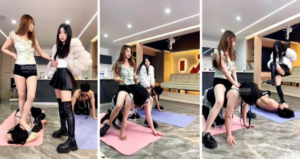 【麋鹿银儿】双S比赛系列-男女奴骑马深喉踩踏-97LZTD-8345415645