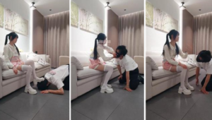 【萝莉收割机】女神白丝暴揍奴【上】-97LZTD-8345415655