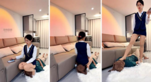 【嘉妮】空姐S惩罚猥琐乘客-97LZTD-8345415677