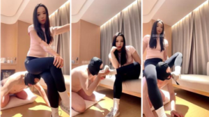 【毛绒月亮】健身女神鞋袜辱-97LZTD-8345415717201