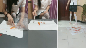 露脸甜美jk小女生萱萱踩+处决一堆金鱼 -97LZTD-8345415717386