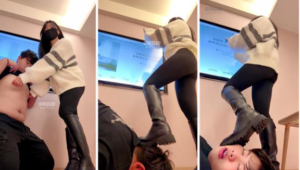 【妮蔻】踩踏虐乳室息裸足棉袜-97LZTD-8345415717397