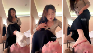 【子熙】毛拖鞋捂白袜辱-97LZTD-8345415717403