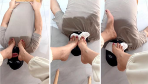 【小奕】晨跑后原味白袜品尝-97LZTD-83454157174452