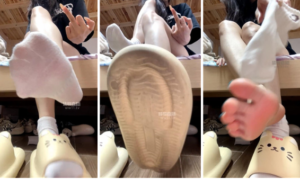 【第一视角】【婉婉】运动鞋白棉袜裸足-97LZTDGXFC-000003101