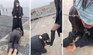 【爱可】素人姐姐双S天台调母狗-97LZTDGXFC-0000031307