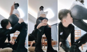 【九莲】紧身牛仔裤双奴伺候【双视角版】-97LZTDGXFC-000003132702296