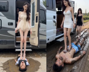 【段子先生】 名模们下车的人肉脚垫-97LZTDGXFC-00000313270221