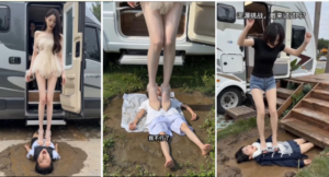 【段子先生】 名模们下车的人肉脚垫-97LZTDGXFC-00000313270221