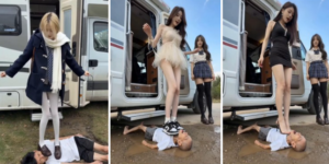 【段子先生】 名模们下车的人肉脚垫-97LZTDGXFC-00000313270221