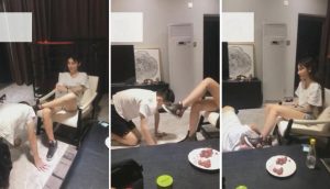 【小贝】深夜板鞋短白棉袜调狗