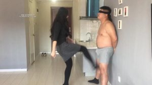 〖碎蛋娇娃〗俏皮女主黑丝高跟羞辱调教猥琐小胖-严厉爆裆语言犀利-BT-0051