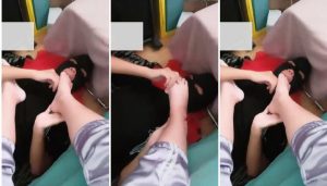 【00后冰冰女王】首次调教船袜恋足专场