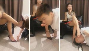 【小贝】花臂美腿高跟足虐