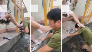 【苏墨墨】贱狗陪主人户外荡秋千