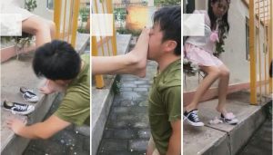 【苏墨墨】贱狗陪主人户外荡秋千