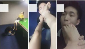 【芷晴女s】劲爆！带小M来台球厅找朋友