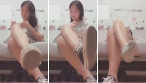 【苏墨墨】帆布鞋棉袜第一视角网调