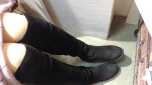 国内首发个人原创！女主长靴棉袜裸足修脚