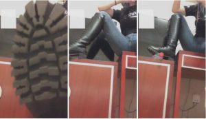 【苏墨墨】滚进来跪舔主子牛仔裤皮靴