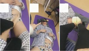 清清晰，帆布鞋踢裆，棉袜窒息