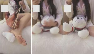 【妆主大大】可爱脏船袜竹鞭第一视角调教（完整版）