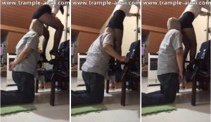 飞鱼女主高难度骑坐男奴狗头