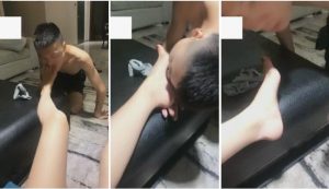 小贝,船袜羞辱,口水